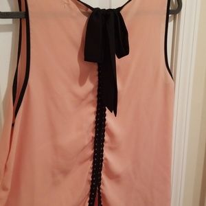 faith and joy Tops - Coral tank with bow tie faith and joy Tops - Coral tank with bow tie